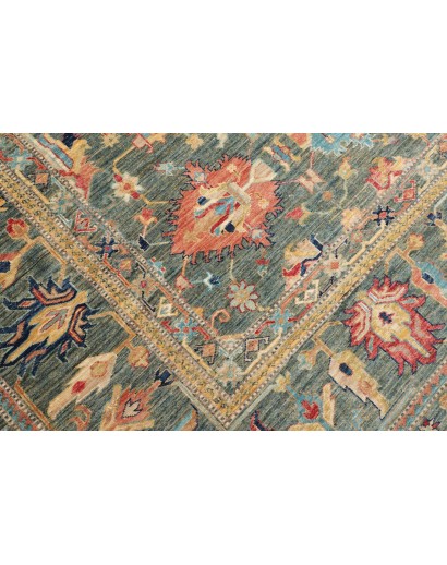Tappeto Kazak Fine Pakistan bianco giallo 279x370