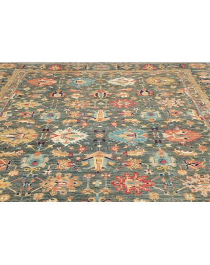 Tappeto Kazak Fine Pakistan bianco giallo 279x370