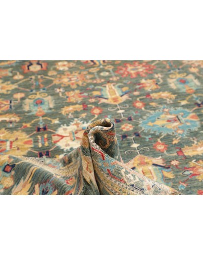 Tappeto Kazak Fine Pakistan bianco giallo 279x370