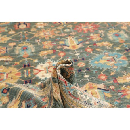 Tappeto Kazak Fine Pakistan bianco giallo 279x370