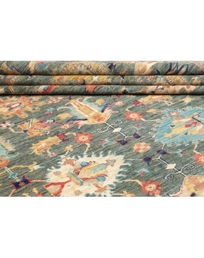 Tappeto Kazak Fine Pakistan bianco giallo 279x370