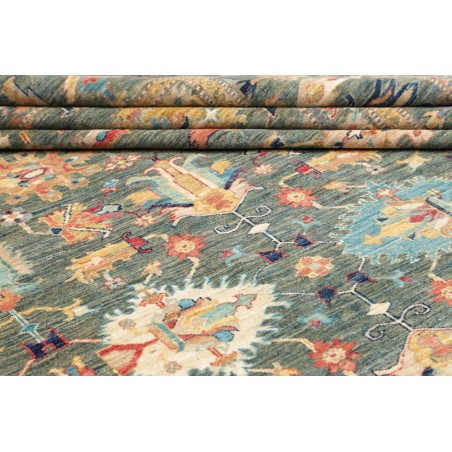 Tappeto Kazak Fine Pakistan bianco giallo 279x370