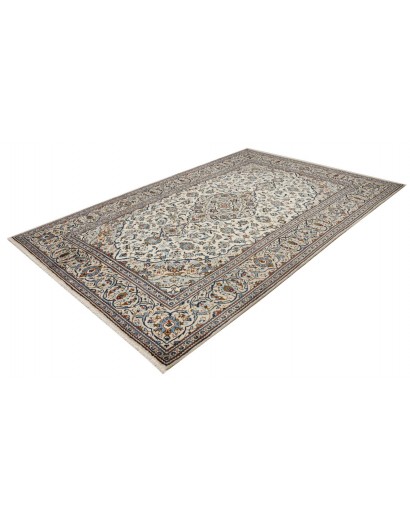 Tappeto Kashan Persia beige grigio 200x305