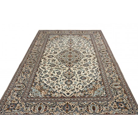 Tappeto Kashan Persia beige grigio 200x305