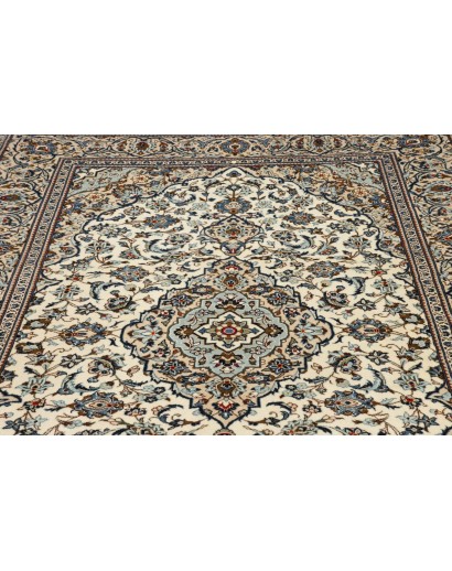 Tappeto Kashan Persia beige grigio 200x305