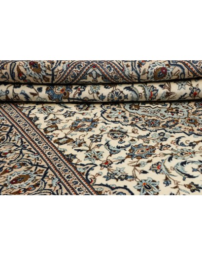 Tappeto Kashan Persia beige grigio 200x305