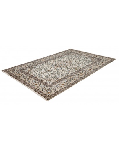 Tappeto Kashan Persia beige azzurro 195x294