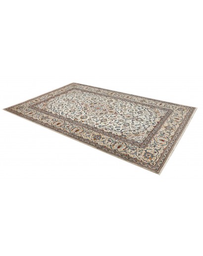 Tappeto Kashan Persia beige azzurro 195x294