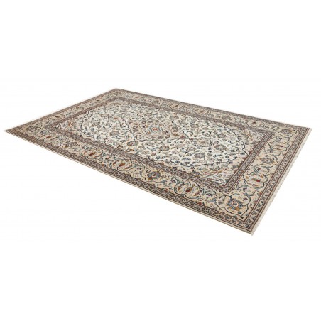 Tappeto Kashan Persia beige azzurro 195x294