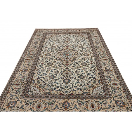 Tappeto Kashan Persia beige azzurro 195x294