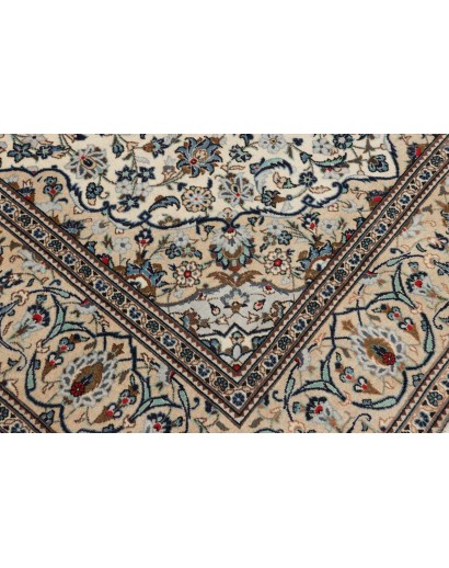 Tappeto Kashan Persia beige azzurro 195x294