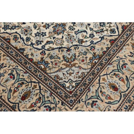 Tappeto Kashan Persia beige azzurro 195x294