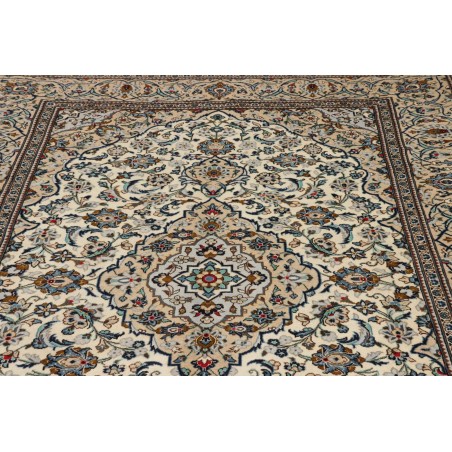 Tappeto Kashan Persia beige azzurro 195x294