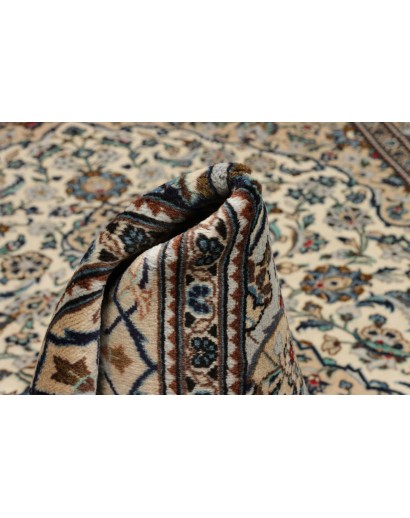 Tappeto Kashan Persia beige azzurro 195x294