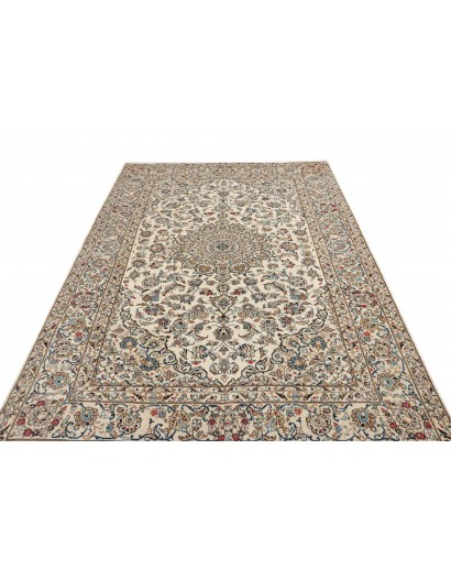Tappeto Kashan Persia beige bianco 193x298