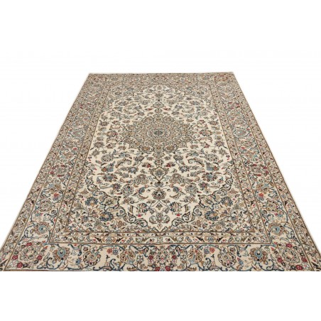 Tappeto Kashan Persia beige bianco 193x298