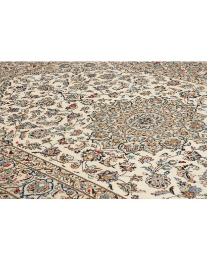 Tappeto Kashan Persia beige bianco 193x298