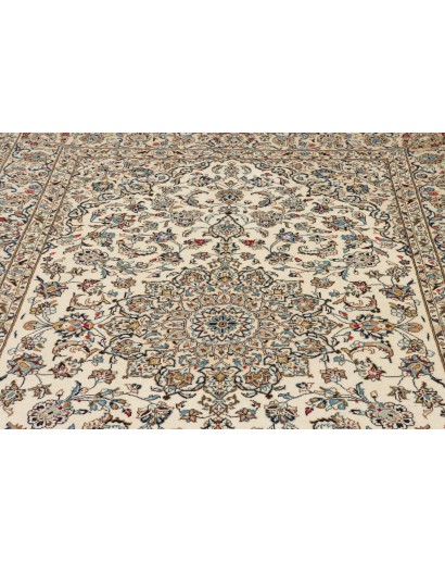 Tappeto Kashan Persia beige bianco 193x298