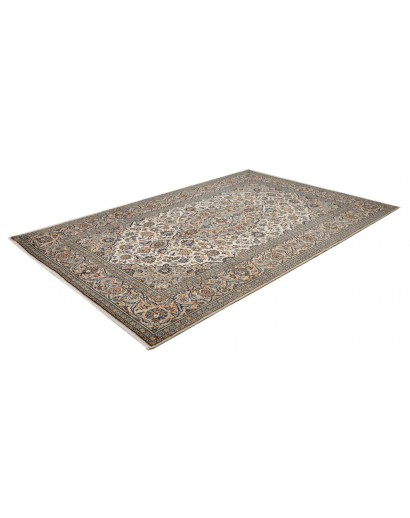Tappeto Kashan Persia azzurro grigio 200x304