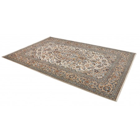 Tappeto Kashan Persia azzurro grigio 200x304
