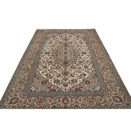 Tappeto Kashan Persia azzurro grigio 200x304