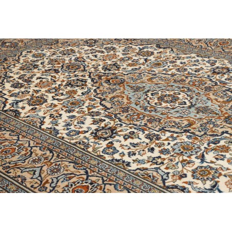 Tappeto Kashan Persia azzurro grigio 200x304
