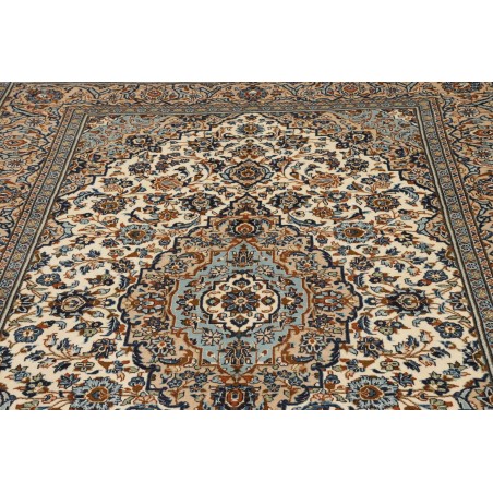 Tappeto Kashan Persia azzurro grigio 200x304