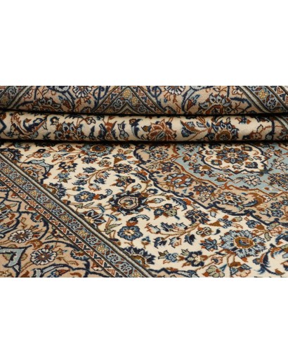 Tappeto Kashan Persia azzurro grigio 200x304