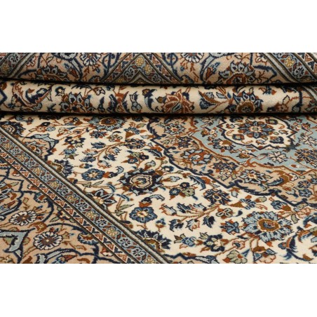 Tappeto Kashan Persia azzurro grigio 200x304