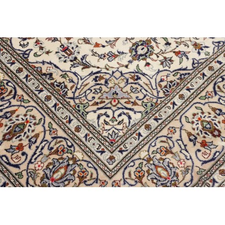 Tappeto Kashan Persia beige bianco 203x315