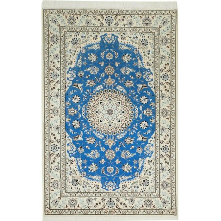 Tappeto Nain 6La Persia beige blu 130x202