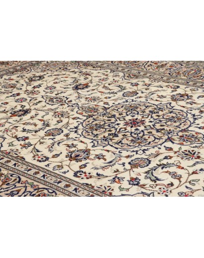 Tappeto Kashan Persia beige bianco 203x315