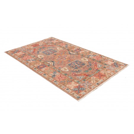 Tappeto Kazak Fine Pakistan marrone bianco 122x190