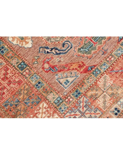 Tappeto Kazak Fine Pakistan marrone bianco 122x190