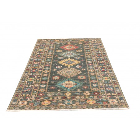 Tappeto Kazak Fine Pakistan bianco grigio 125x181