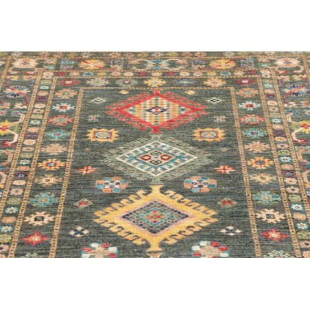 Tappeto Kazak Fine Pakistan bianco grigio 125x181