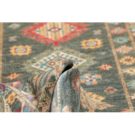 Tappeto Kazak Fine Pakistan bianco grigio 125x181