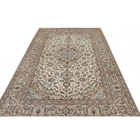 Tappeto Kashan Persia beige grigio 198x308