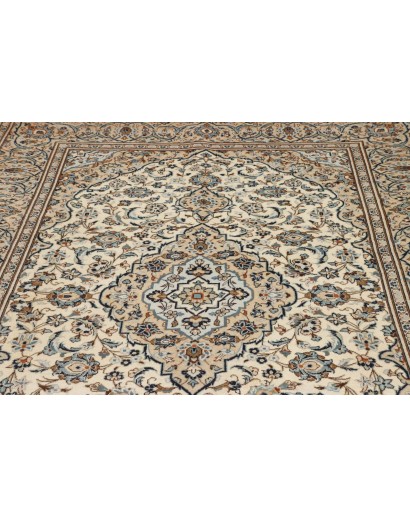 Tappeto Kashan Persia beige grigio 198x308