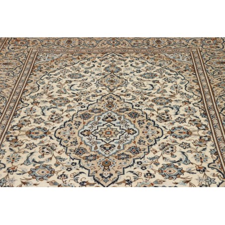 Tappeto Kashan Persia beige grigio 198x308
