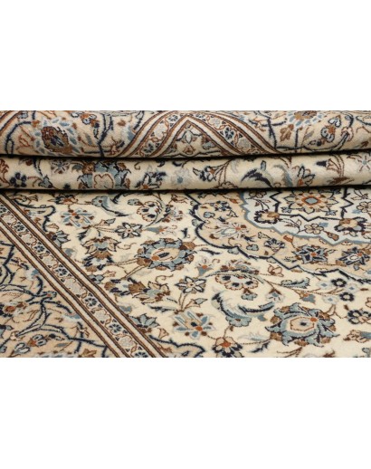 Tappeto Kashan Persia beige grigio 198x308