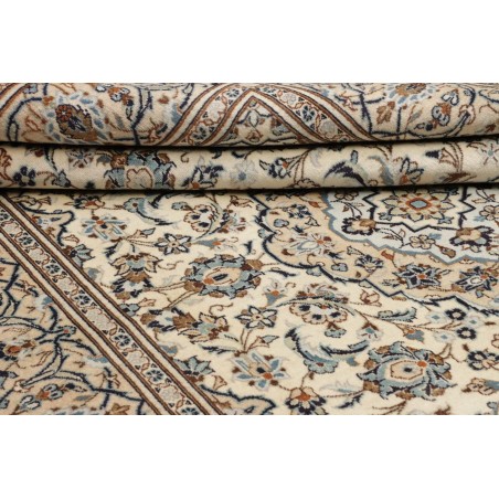 Tappeto Kashan Persia beige grigio 198x308