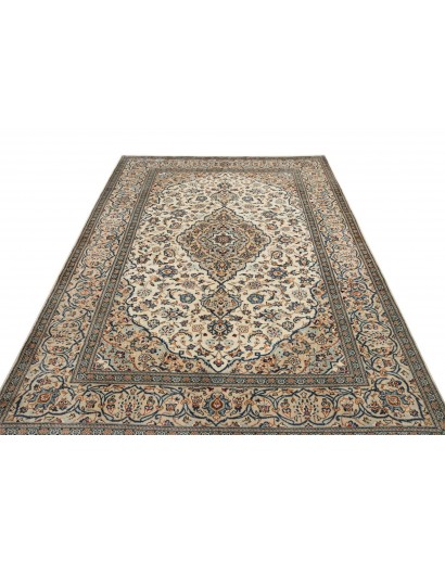 Tappeto Kashan Persia beige grigio 200x297