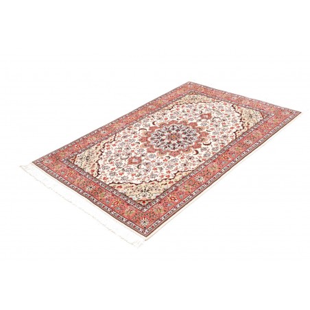 Tappeto Tabriz 50 Raj Persia bianco marrone 102x150