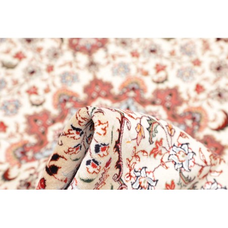 Tappeto Tabriz 50 Raj Persia bianco marrone 102x150