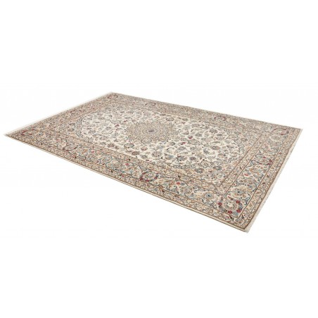 Tappeto Kashan Persia beige grigio 193x300