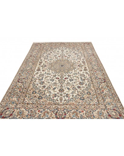 Tappeto Kashan Persia beige grigio 193x300