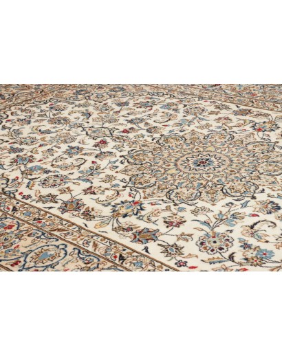 Tappeto Kashan Persia beige grigio 193x300