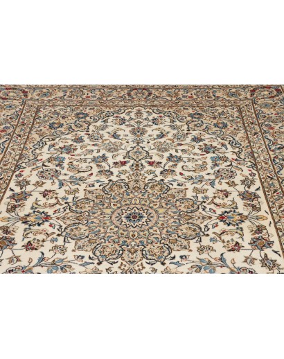 Tappeto Kashan Persia beige grigio 193x300