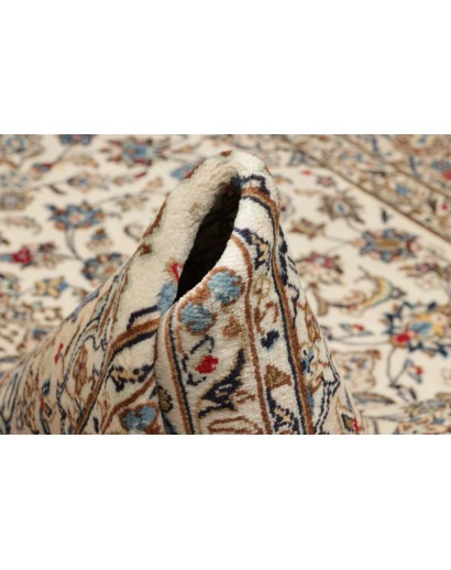 Tappeto Kashan Persia beige grigio 193x300